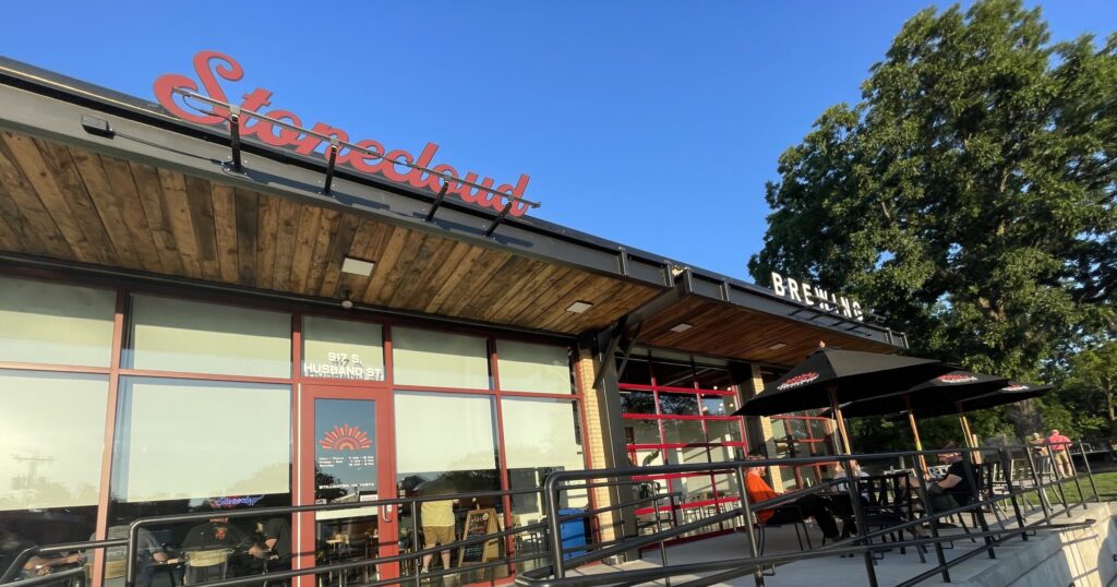 The front exterior of Stonecloud Brewing Co. in Stillwater, Oklahoma.